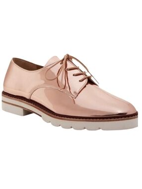 Stuart Weitzman Metro Metallic Oxford Platform Shoe 8.5